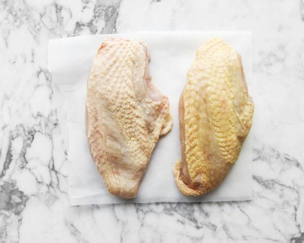 chicken breast on bone (skin on)